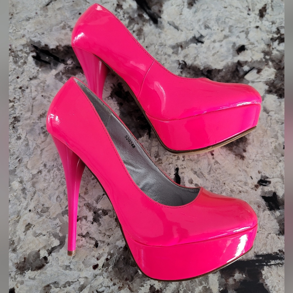 Neon Pink High Heels